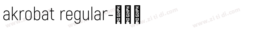 akrobat regular字体转换